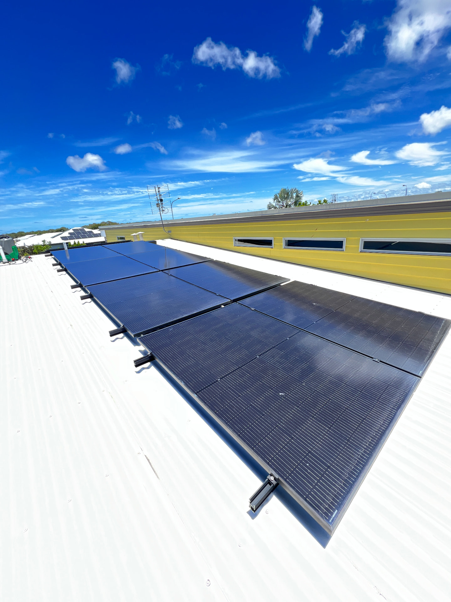 Clean and clear solar panels shining again on a Mackay roof