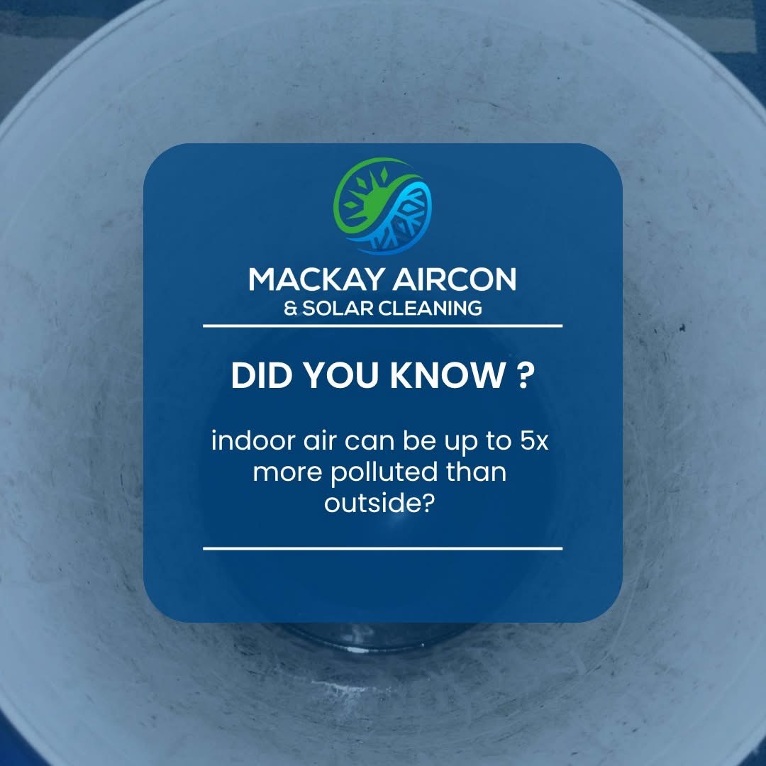 Poster stating indoor air can be up to five times more polluted than outside