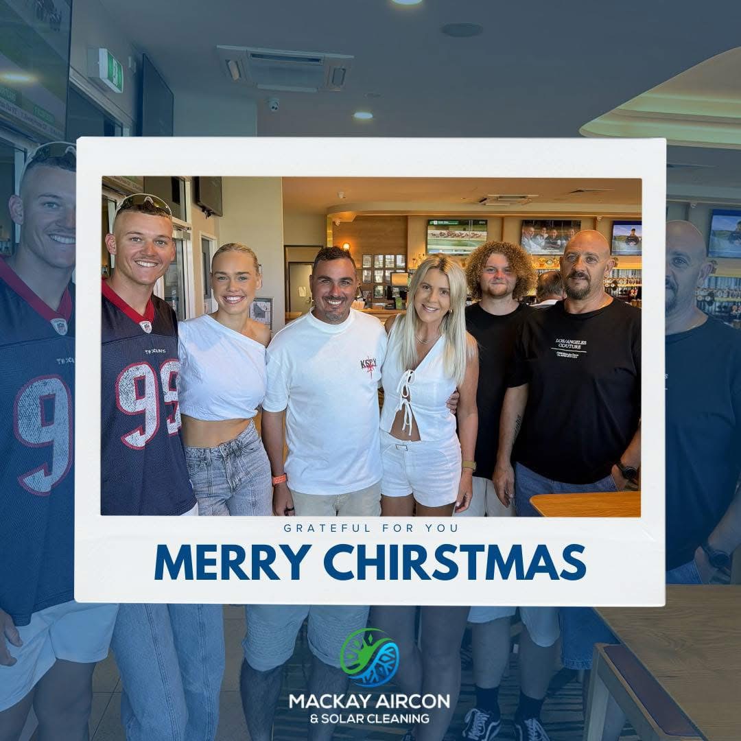 The Mackay Aircon & Solar Cleaning team together at Christmas